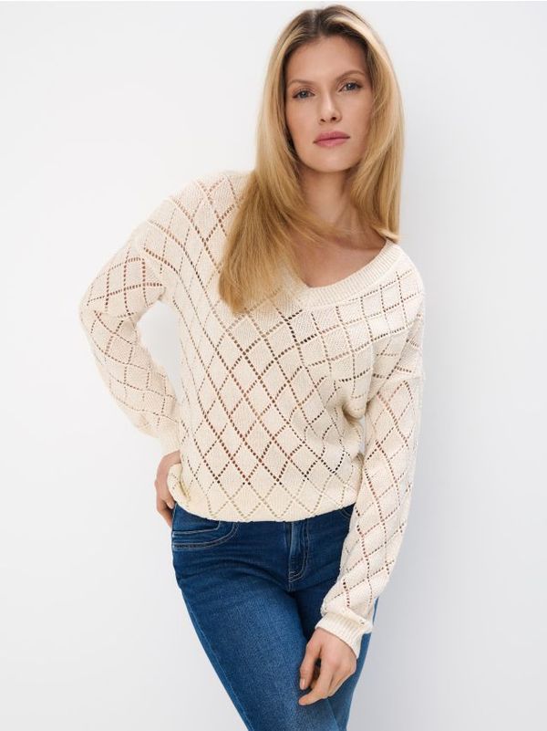 Mohito Mohito - Pulover z V-ovratnikom - bež