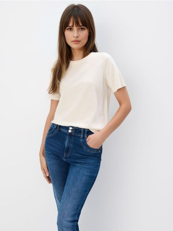 Mohito Mohito - Pulover z visokim deležem volne - krem