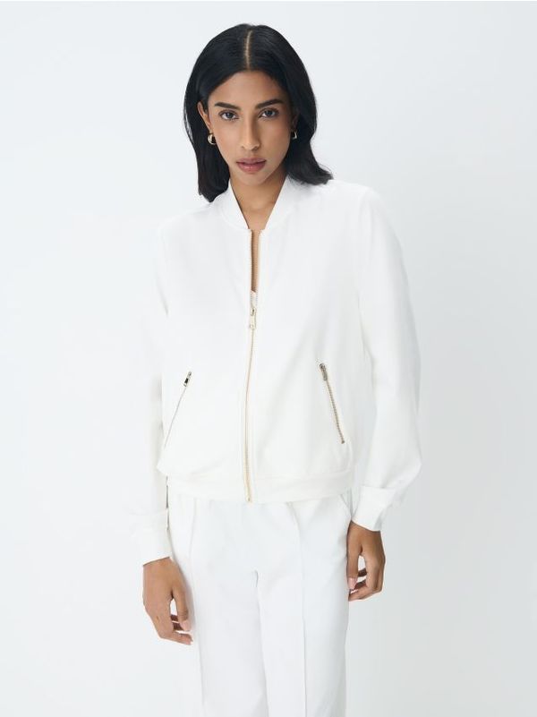 Mohito Mohito - Pulover z zadrgo - krem