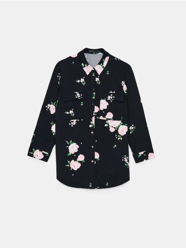 Mohito Mohito - Srajca z visokim deležem viskoze - pastelno roza