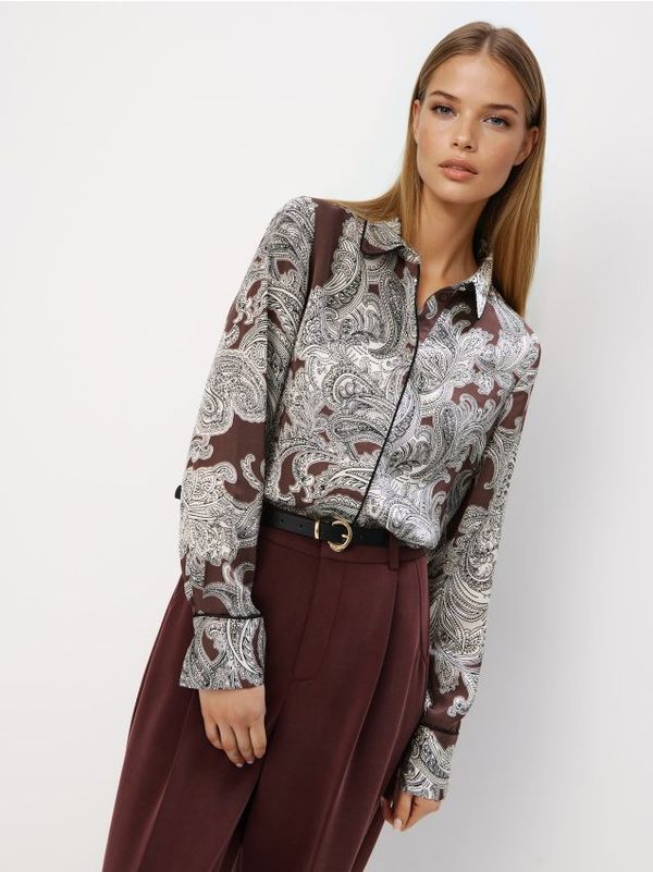 Mohito Mohito - Srajca z visokim deležem viskoze - rjava