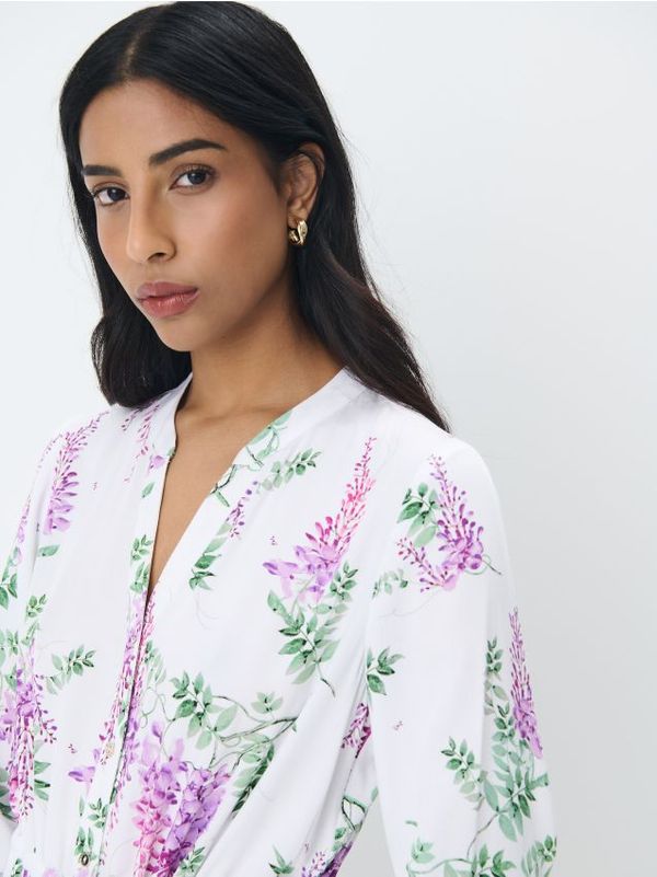 Mohito Mohito - Srajčna obleka midi - bela