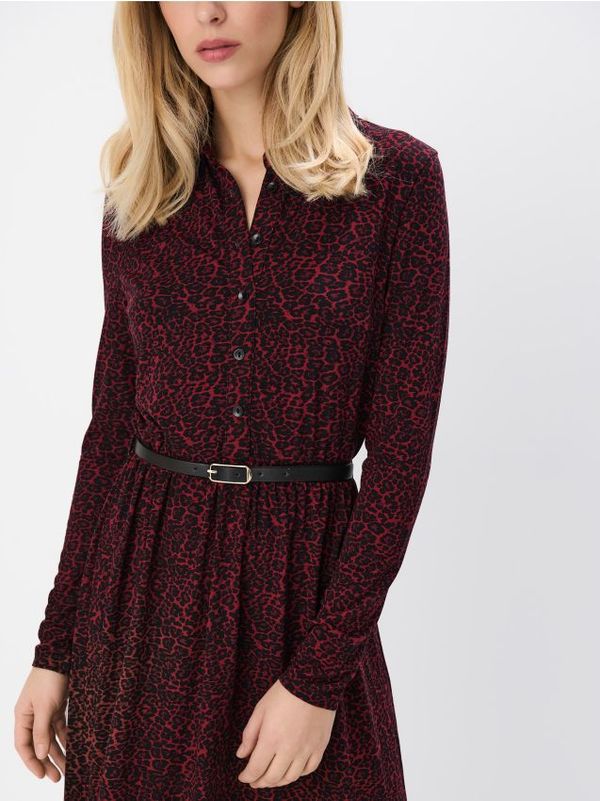 Mohito Mohito - Srajčna obleka midi - rdeča