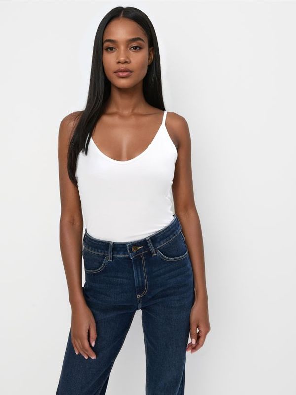 Mohito Mohito - Top s tankimi naramnicami - bela