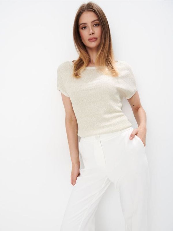 Mohito Mohito - Top z nitjo kovinske barve - bež