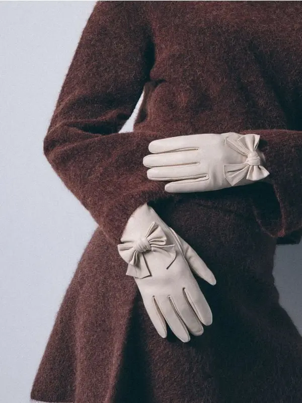 Mohito Mohito - Usnjene rokavice - krem