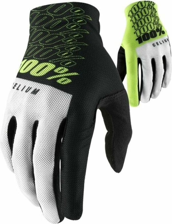 100% 100% Celium Gloves Fluo Yellow L Kolesarske rokavice