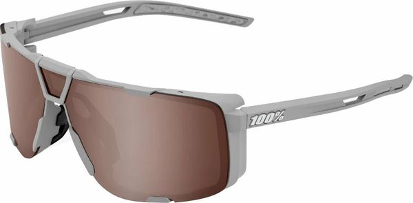 100% 100% Eastcraft Soft Tact Stone Grey/HiPER Crimson Silver Mirror Lens Kolesarska očala