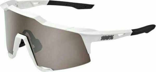 100% 100% Speedcraft Matte White/HiPER Silver Mirror Lens Kolesarska očala