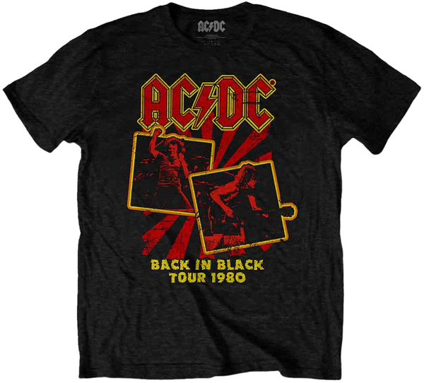 AC/DC AC/DC Majica Back in Black Tour 1980 Unisex Black M