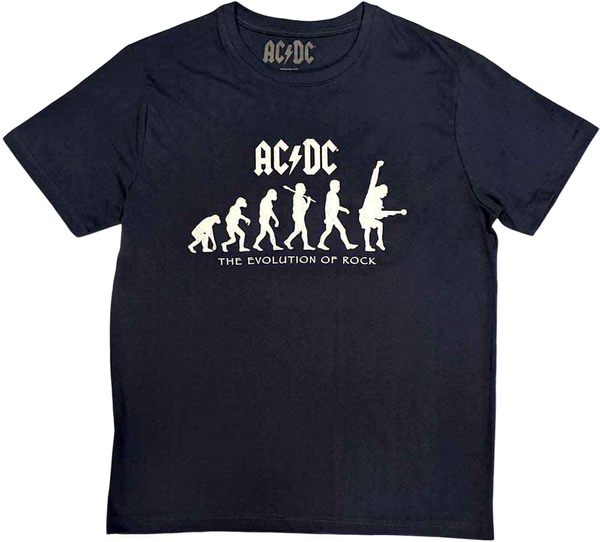 AC/DC AC/DC Majica Evolution of Rock Unisex Navy Blue 2XL