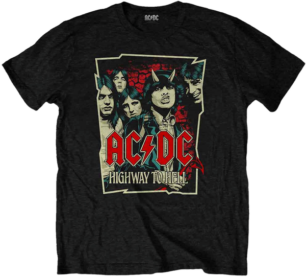 AC/DC AC/DC Majica Highway To Hell Sketch Unisex Black 2XL