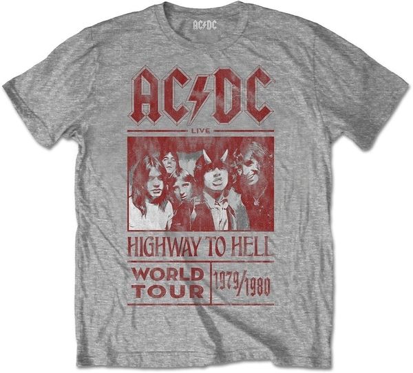 AC/DC AC/DC Majica Highway to Hell World Tour 1979/1980 Unisex Grey 2XL