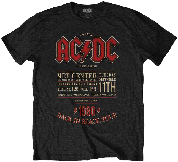 AC/DC AC/DC Majica Minnesota '80 Unisex Black 2XL