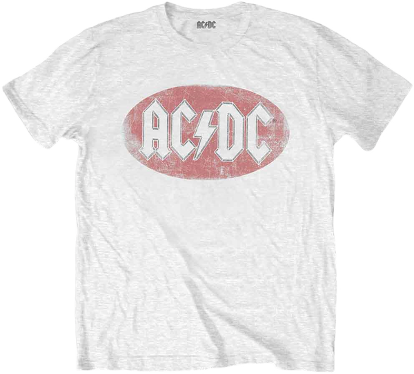 AC/DC AC/DC Majica Oval Logo Vintage Unisex White XL