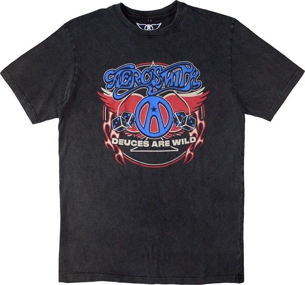 Aerosmith Aerosmith Majica Rainbow Spade Stone Wash Unisex Charcoal Grey M