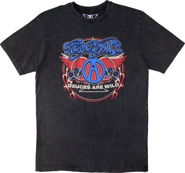 Aerosmith Aerosmith Majica Rainbow Spade Stone Wash Unisex Charcoal Grey XL