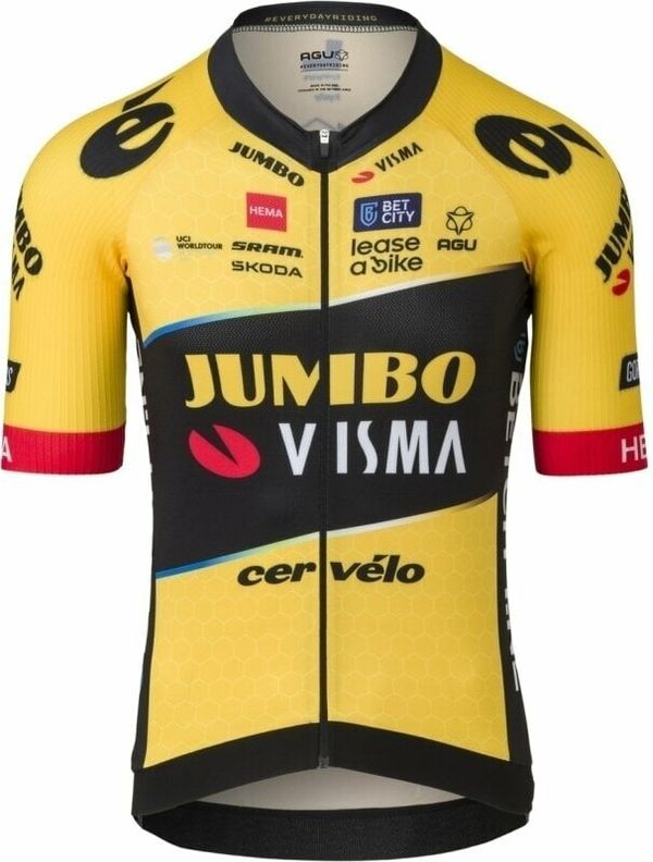 AGU AGU Premium Replica Jersey SS Team Jumbo-Visma Men Jersey Yellow 3XL