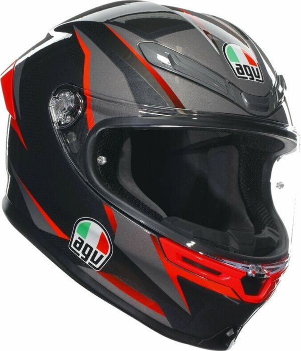 AGV AGV K6 S Slashcut Black/Grey/Red XL Čelada