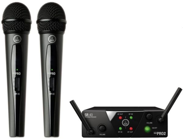 AKG AKG WMS40 Mini Dual Vocal US25A: 537.500MHz + US25C: 539.300MHz