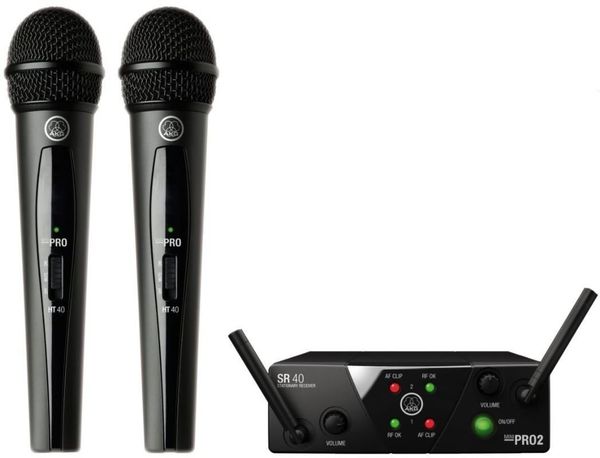 AKG AKG WMS40 Mini Dual Vocal US25B: 537.900MHz + US25D: 540.400MHz