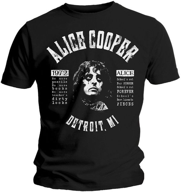 Alice Cooper Alice Cooper Majica School's Out Lyrics Unisex Black 2XL