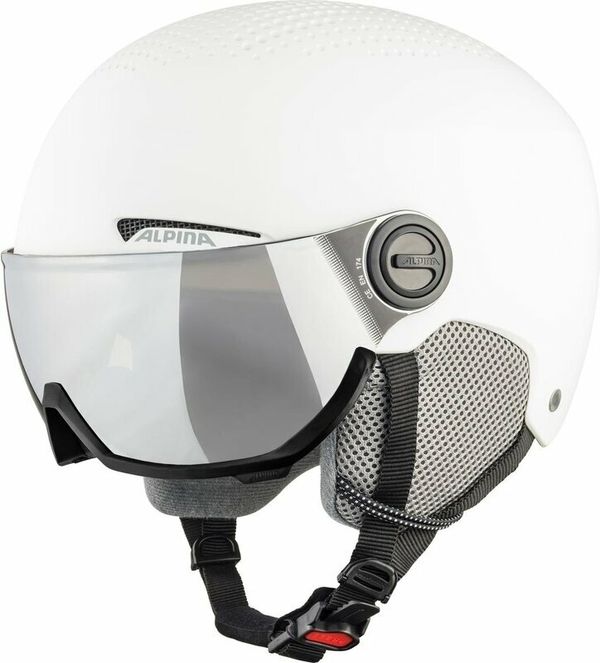 Alpina Alpina Arber Visor Q-Lite Ski Helmet White Matt S (51-55 cm) Smučarska čelada