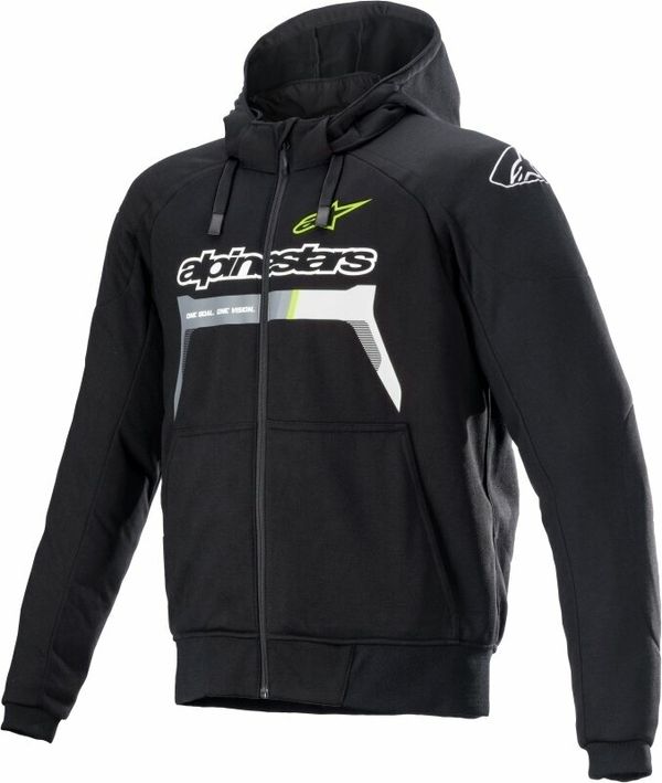 Alpinestars Alpinestars Chrome Ignition Hoodie Black/Yellow Fluorescent L Tekstilna jakna