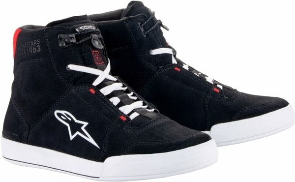 Alpinestars Alpinestars Chrome Shoes Black/White/Bright Red 40 Motoristični čevlji