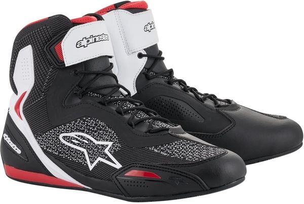 Alpinestars Alpinestars Faster-3 Rideknit Shoes Black/White/Red 45 Motoristični čevlji