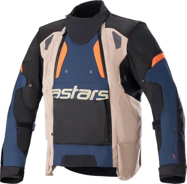 Alpinestars Alpinestars Halo Drystar Jacket Dark Blue/Dark Khaki/Flame Orange M Tekstilna jakna
