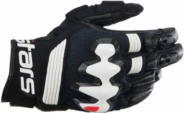 Alpinestars Alpinestars Halo Leather Gloves Black/White 2XL Motoristične rokavice