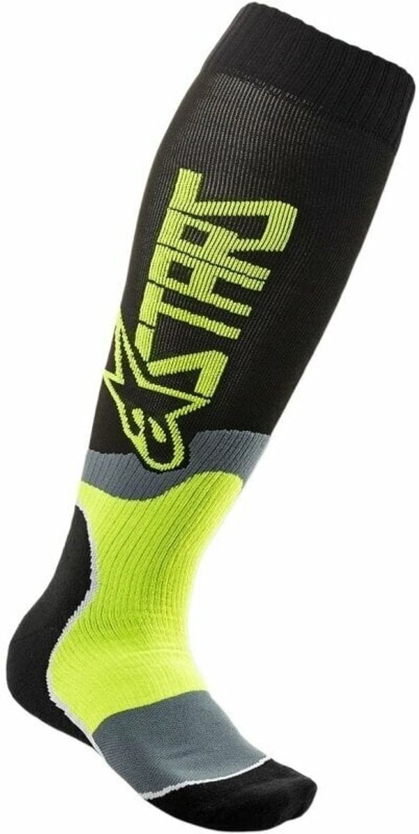 Alpinestars Alpinestars Nogavice MX Plus-2 Socks Black/Yellow Fluorescent S