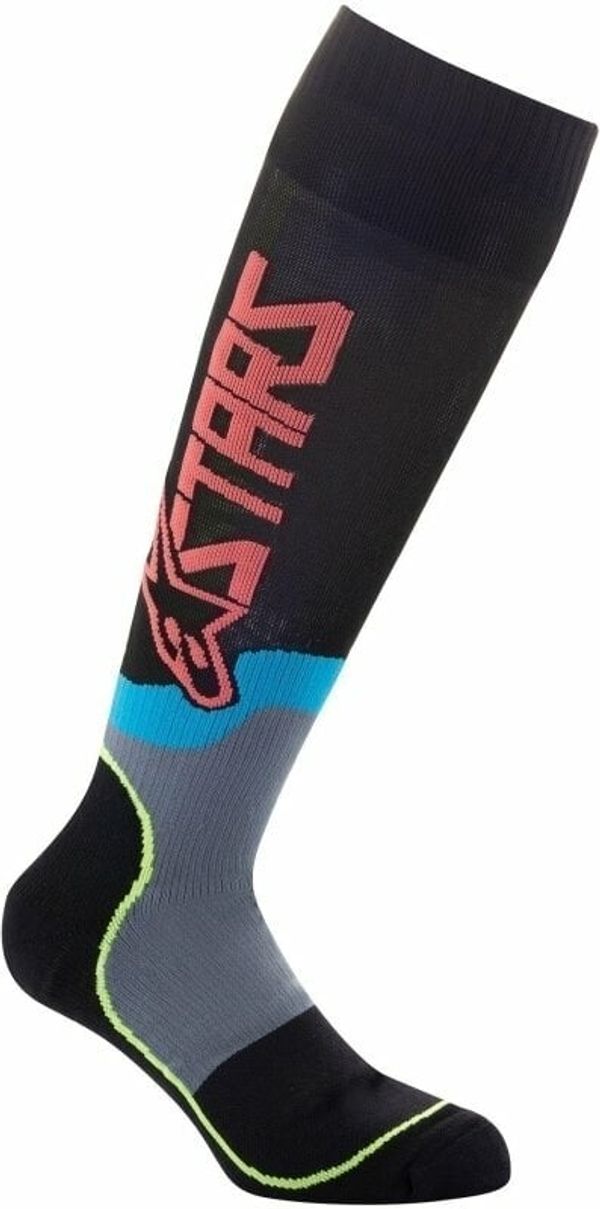 Alpinestars Alpinestars Nogavice MX Plus-2 Socks Black/Yellow Fluorescent/Coral M