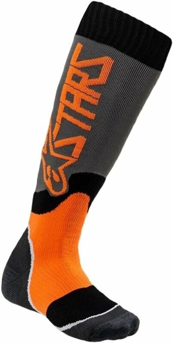 Alpinestars Alpinestars Nogavice MX Plus-2 Socks Cool Gray/Orange Fluorescent M