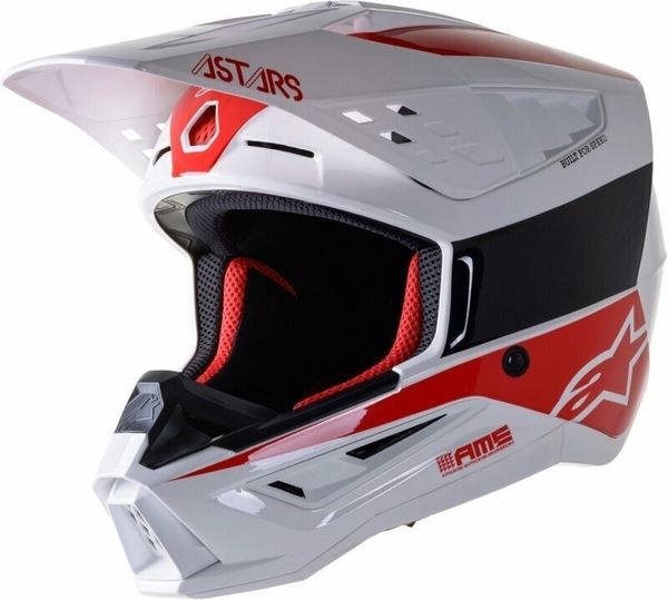 Alpinestars Alpinestars S-M5 Bond Helmet White/Red Glossy XL Čelada