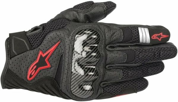 Alpinestars Alpinestars SMX-1 Air V2 Gloves Black/Red Fluorescent M Motoristične rokavice