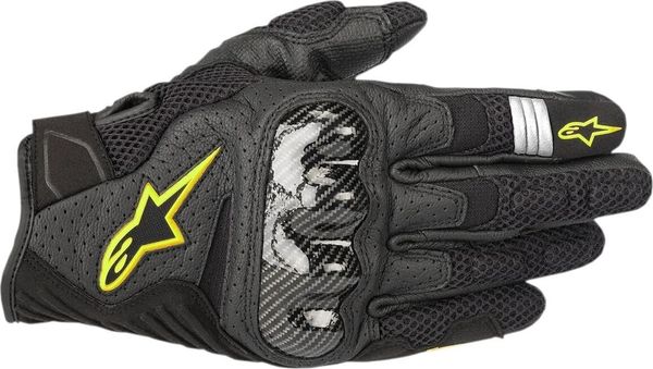 Alpinestars Alpinestars SMX-1 Air V2 Gloves Black/Yellow Fluo M Motoristične rokavice