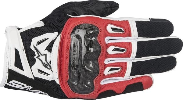 Alpinestars Alpinestars SMX-2 Air Carbon V2 Gloves Black/Red/White XL Motoristične rokavice