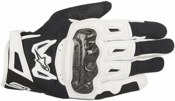 Alpinestars Alpinestars SMX-2 Air Carbon V2 Gloves Black/White XL Motoristične rokavice