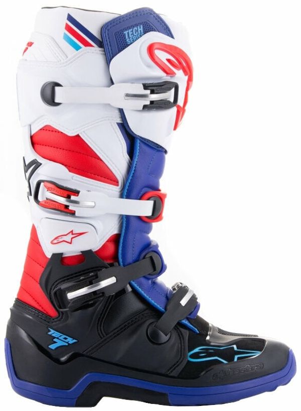 Alpinestars Alpinestars Tech 7 Boots Black/Dark Blue/Red/White 42 Motoristični čevlji