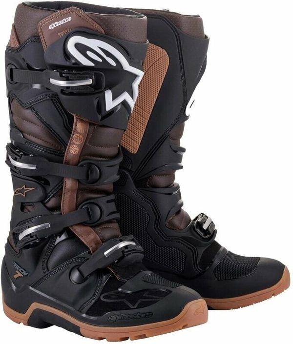 Alpinestars Alpinestars Tech 7 Enduro Boots Black/Dark Brown 40,5 Motoristični čevlji