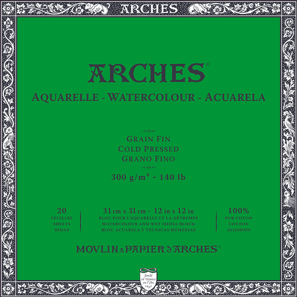 Arches Arches Watercolour Cold Pressed Skicirka 31 x 31 cm 300 g
