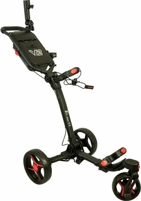 Axglo Axglo Tri-360 V2 3-Wheel SET Black/Red Ročni voziček za golf