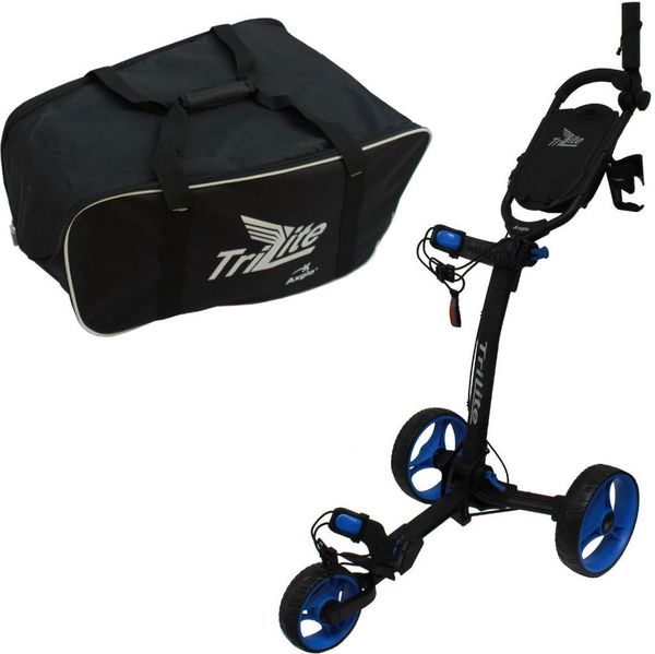 Axglo Axglo TriLite 3-Wheel SET Black/Blue Ročni voziček za golf