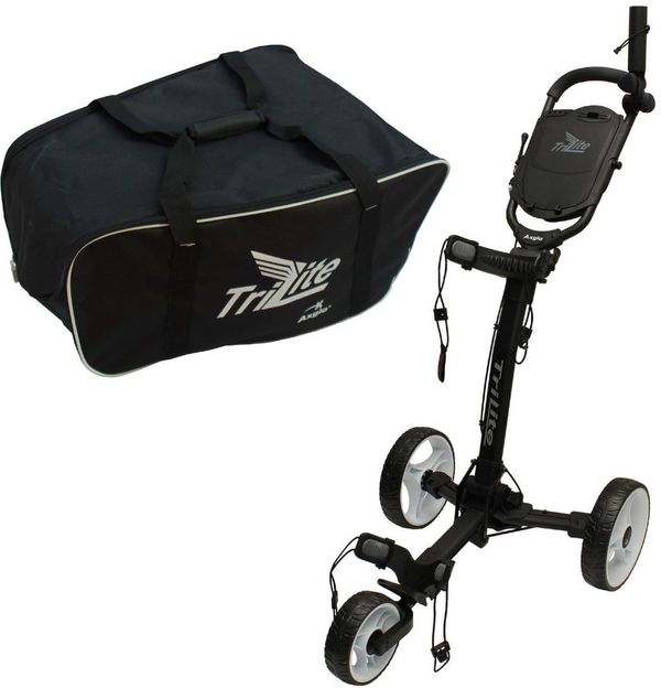 Axglo Axglo TriLite 3-Wheel SET Black/White Ročni voziček za golf