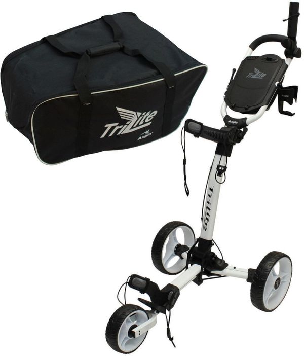 Axglo Axglo TriLite 3-Wheel SET White/White Ročni voziček za golf