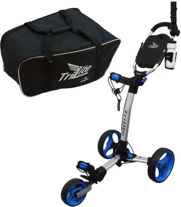 Axglo Axglo TriLite 3-Wheel Trolley Grey/Blue SET Grey/Blue Ročni voziček za golf