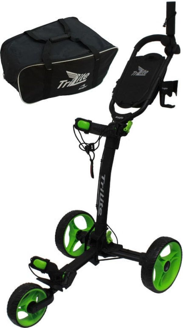 Axglo Axglo TriLite 3-Wheel Trolley SET Black/Green Ročni voziček za golf