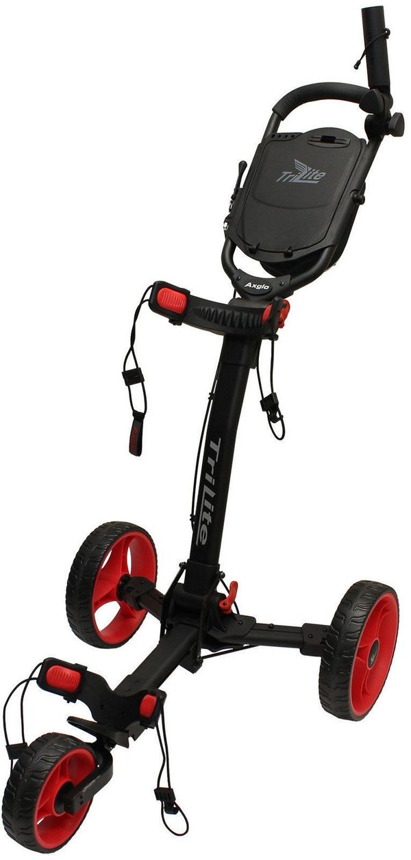 Axglo Axglo TriLite Black/Red Ročni voziček za golf